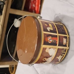 Vintage toys tin bucket storage